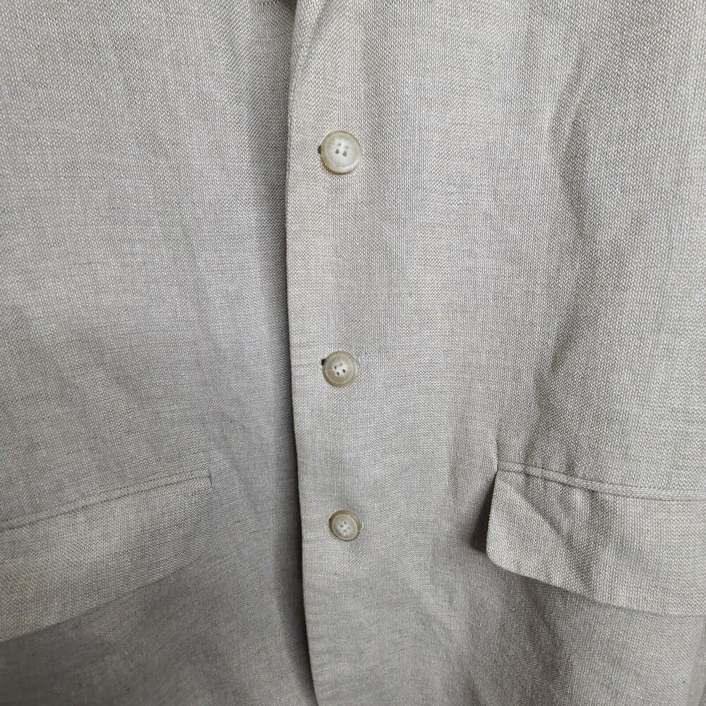 Claiborne Men's Size 42L Tan Linen Blend Blazer Sports Jacket 3 Button - Picture 6 of 9